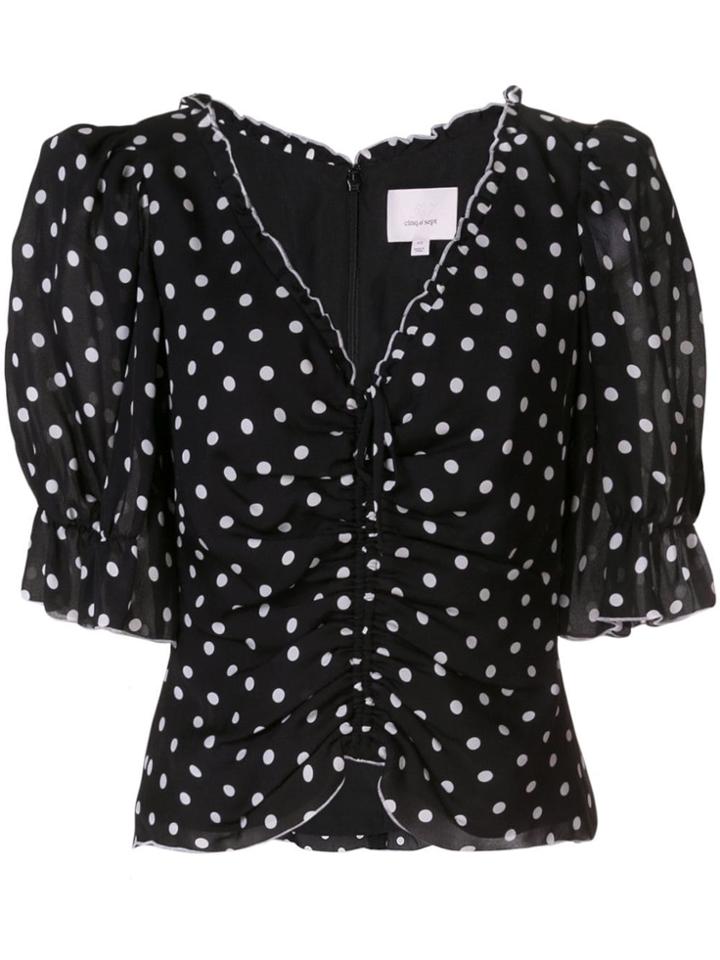 Cinq A Sept Polka-dot Blouse - Black