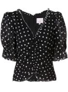 Cinq A Sept Polka-dot Blouse - Black