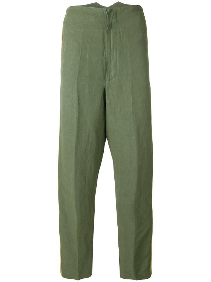 Nuur Side Stripe Trousers - Green