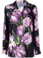 Dolce & Gabbana Tulip Print Shirt, Women's, Size: 40, Pink/purple, Silk