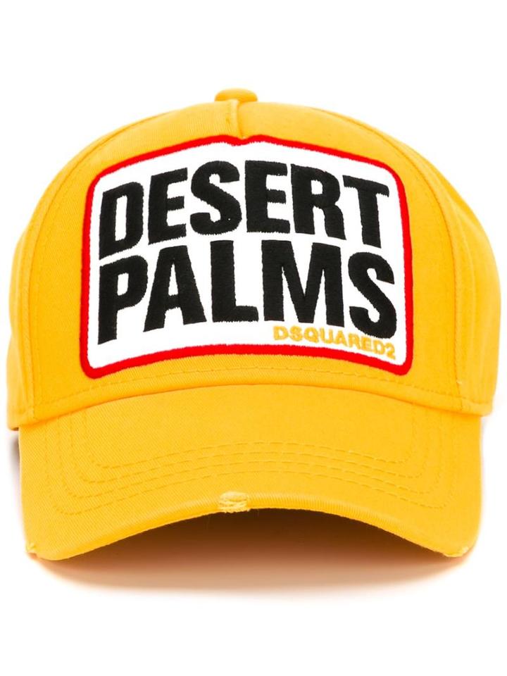 Dsquared2 Desert Palms Baseball Cap, Men's, Yellow/orange, Cotton