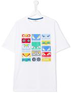 Fendi Kids 'bag Bugs' Printed T-shirt, Boy's, Size: 14 Yrs, White