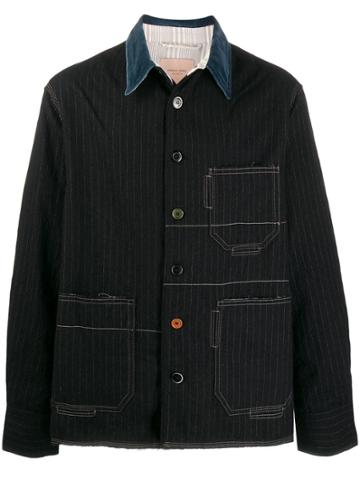 Federico Curradi Striped Workwear Jacket - Black