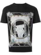 Versus Greca Column Print T-shirt, Men's, Size: Large, Black, Cotton