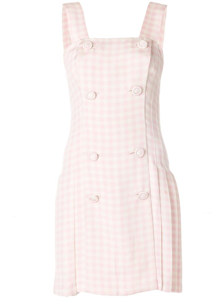 Versace Vintage Checked Dress - Pink & Purple