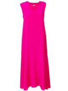P.a.r.o.s.h. Flared Maxi Dress - Pink & Purple