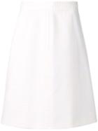 Bottega Veneta High Waisted Midi Skirt - White