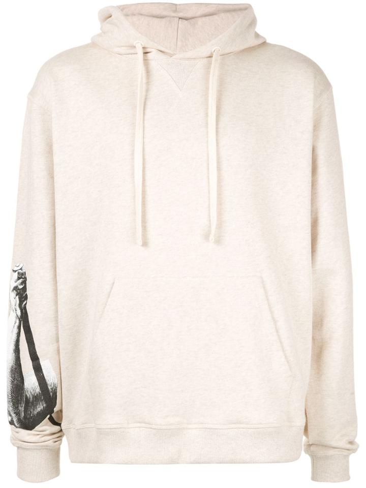 Jw Anderson Hand Print Hoodie - Neutrals
