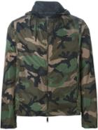 Valentino Camouflage Jacket, Men's, Size: 46, Black, Polyamide/cotton