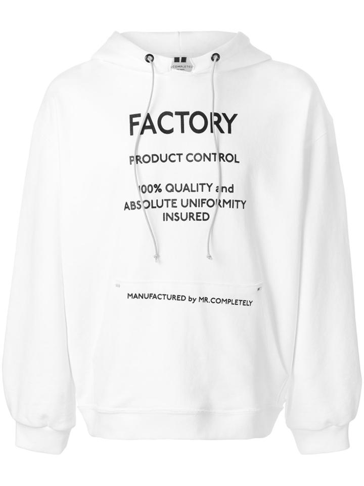 Mr. Completely Logo Print Hoodie - White