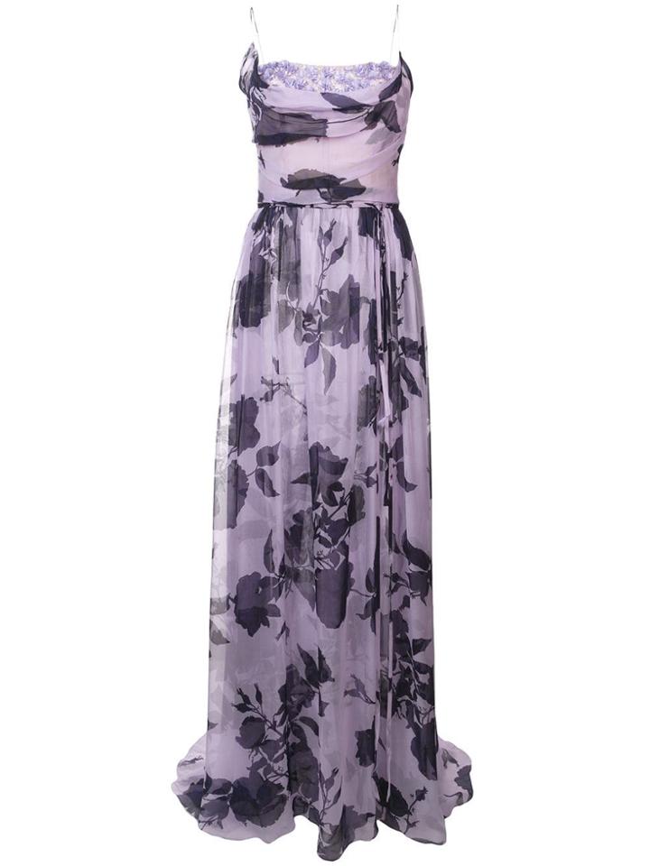 Carolina Herrera Floral Embellished Dress - Pink