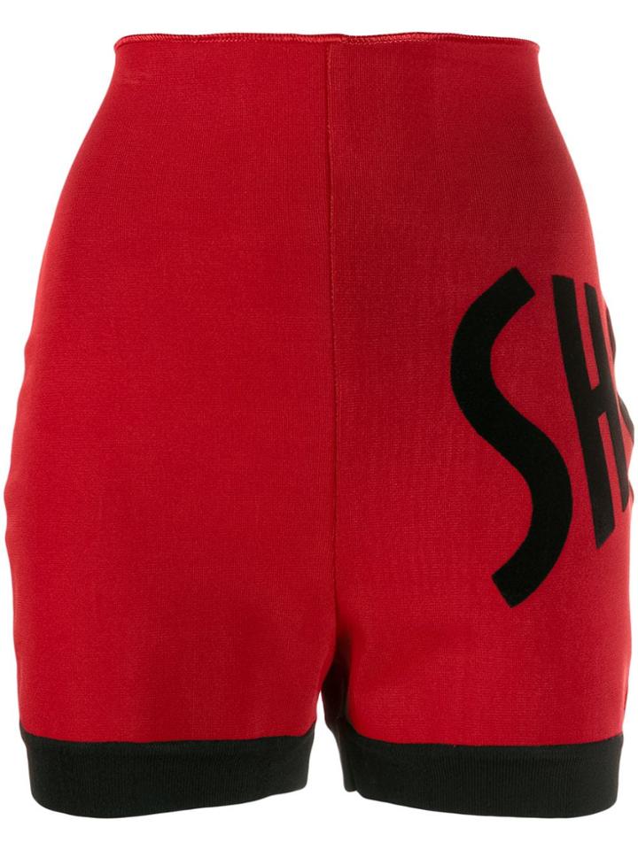 Jean Paul Gaultier Pre-owned 1990 Letter Appliqué Shorts - Red