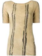 Uma Wang - Printed T-shirt - Women - Cotton - M, Brown, Cotton
