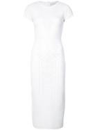 Carolina Herrera Perforated Decoration Midi Dress - White