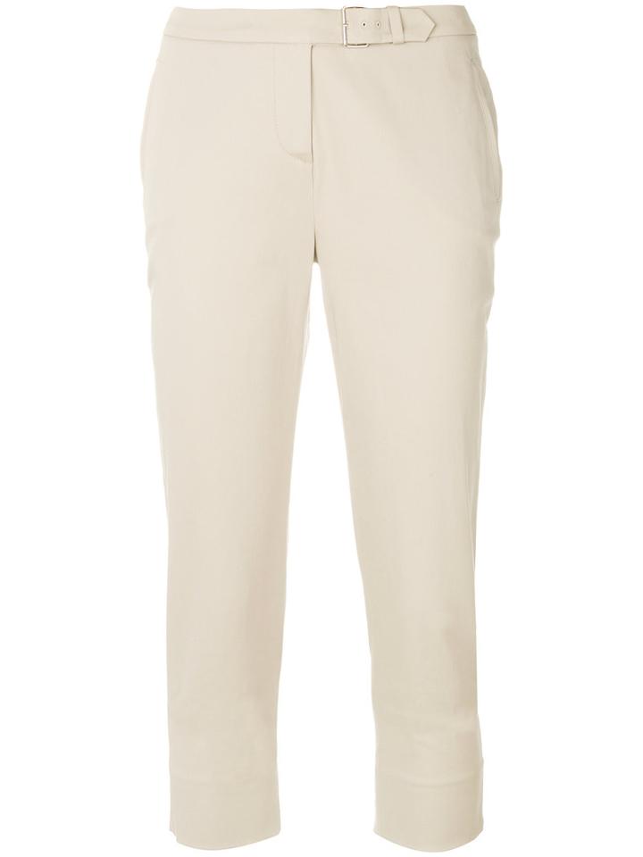 Loro Piana - Cropped Trousers - Women - Cotton/spandex/elastane - 44, Nude/neutrals, Cotton/spandex/elastane