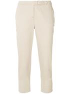 Loro Piana - Cropped Trousers - Women - Cotton/spandex/elastane - 44, Nude/neutrals, Cotton/spandex/elastane