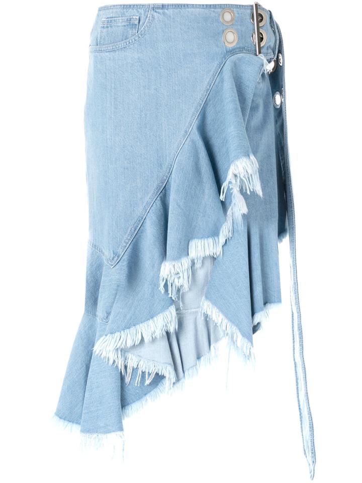 Marques'almeida Asymmetric Denim Skirt - Blue