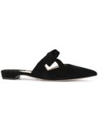 Paul Andrew Little Dear Flat Mules - Black