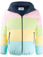 Lc23 Colour-block Padded Jacket - Blue