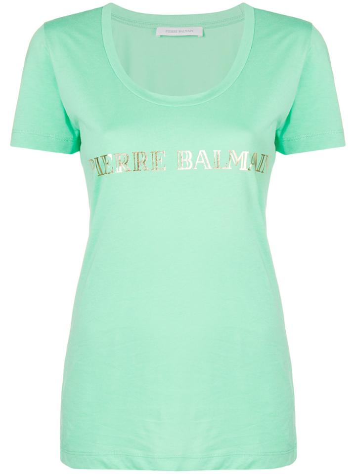 Pierre Balmain Logo Print T-shirt - Green