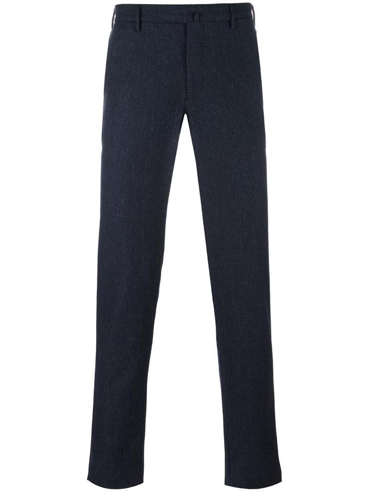 Incotex Tapered Straight Trousers, Men's, Size: 46, Blue, Wool/cotton/viscose/polyamide