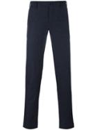 Incotex Tapered Straight Trousers, Men's, Size: 46, Blue, Wool/cotton/viscose/polyamide