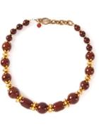 Yves Saint Laurent Vintage Beaded Necklace, Women's, Brown