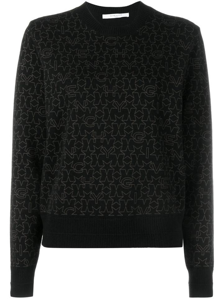 Givenchy Star Logo Print Sweater, Women's, Size: Medium, Black, Cashmere/wool
