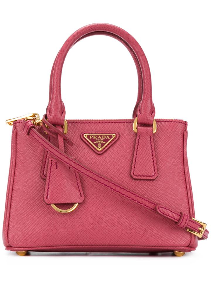 Prada Mini Galleria Tote Bag - Pink & Purple