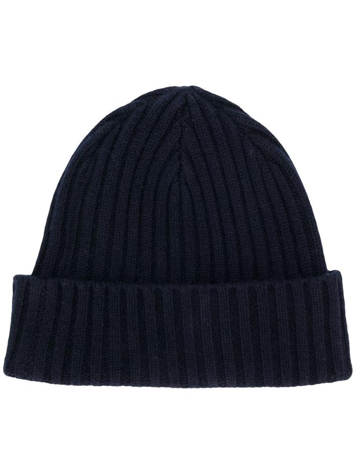 N.peal 007 Chunky Ribbed Hat - Blue