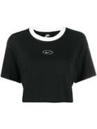 Nike Cropped Swoosh Logo T-shirt - Black