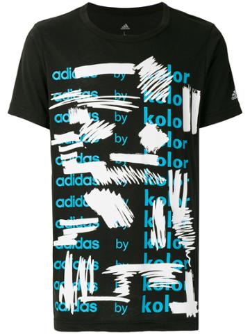 Adidas By Kolor Graphic Print T-shirt - Black