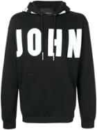 John Richmond Logo Print Hoodie - Black