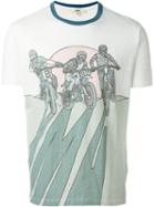 Ymc Bikers Print T-shirt, Men's, Size: Medium, Nude/neutrals, Cotton