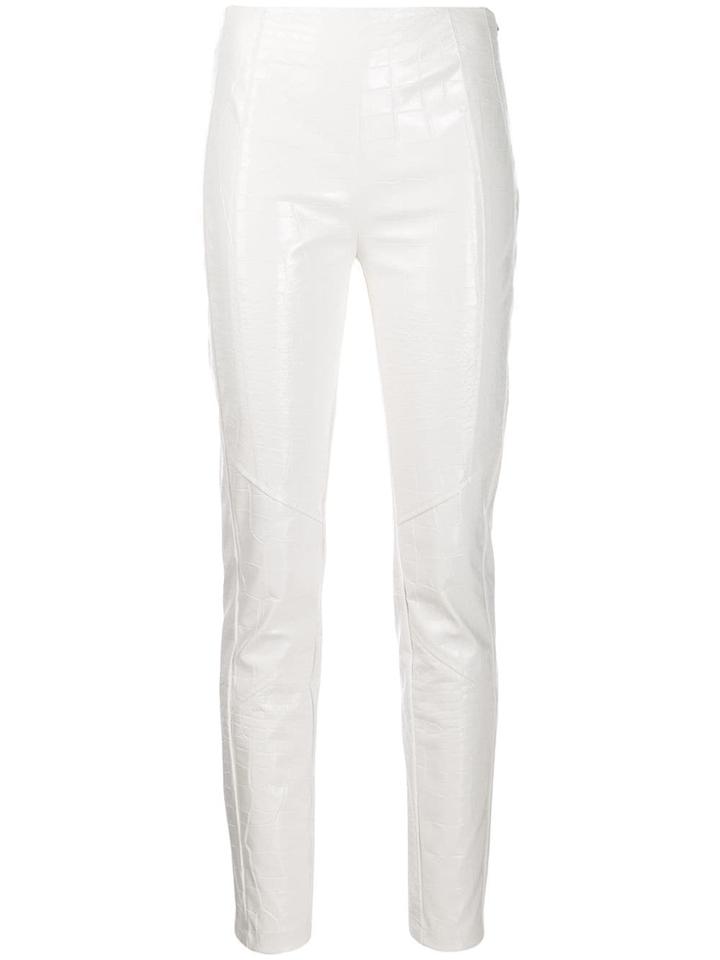 Pinko Slim-fit High-waisted Trousers - White