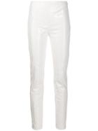 Pinko Slim-fit High-waisted Trousers - White