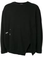 Yoshiokubo Asymmetric Sweatshirt Top - Black