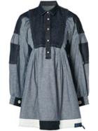 Sacai Oversized Shirt Dress, Women's, Size: 1, Blue, Acetate/cotton