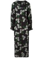 Ter Et Bantine Floral Print Dress, Women's, Size: 42, Black, Silk