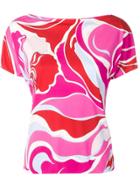 Emilio Pucci Rivera Print Short Sleeved Top - White
