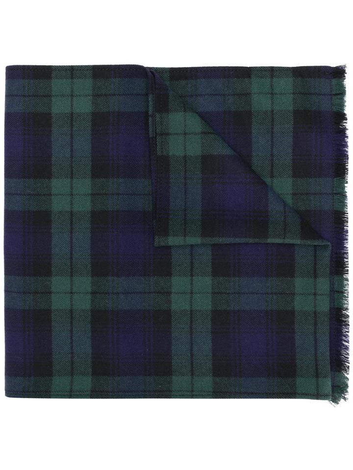 Ermanno Scervino Plaid Knit Scarf - Blue