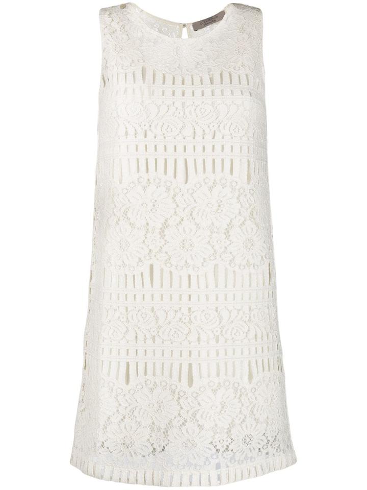 D.exterior Crochet Embellished Dress - White