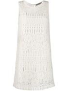 D.exterior Crochet Embellished Dress - White