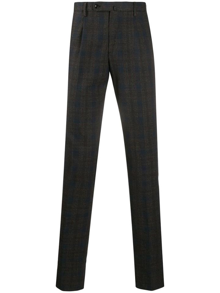 Incotex Tailored Plaid Trousers - Grey