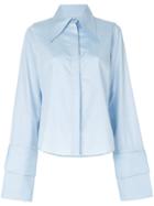 Marques'almeida Frayed Hem Shirt - Blue