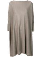 Sartorial Monk Knitted Jumper Drape Dress - Grey
