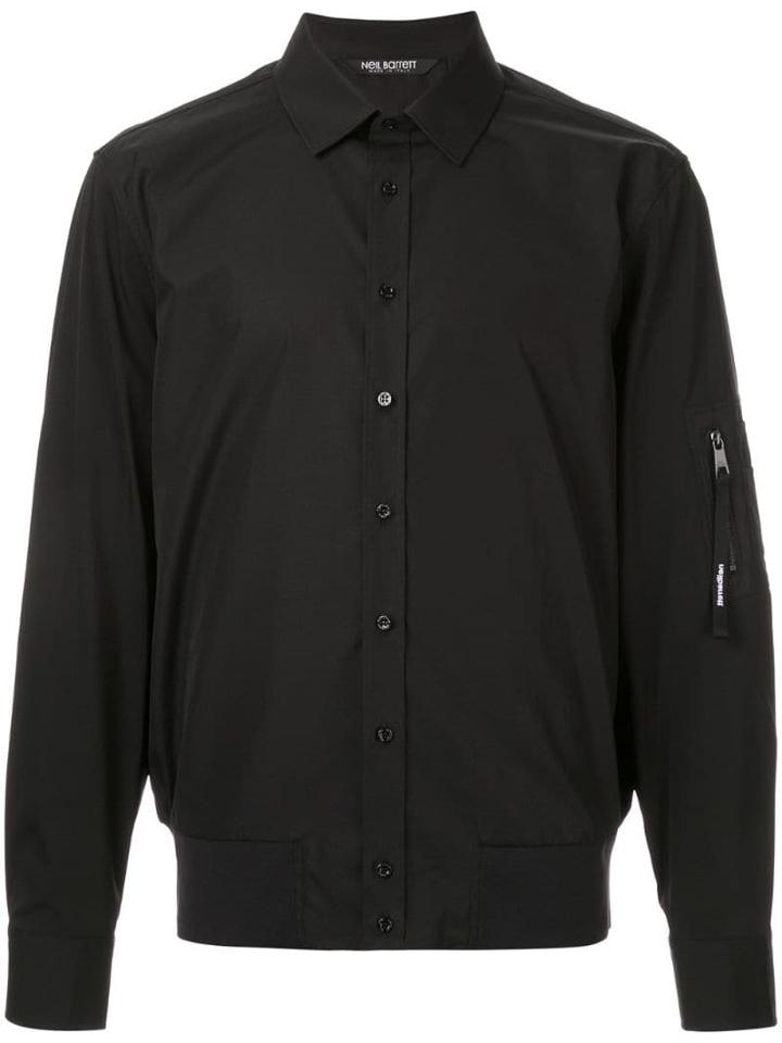 Neil Barrett Zip Detail Shirt - Black