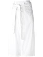 Christian Wijnants - Cropped Trousers - Women - Cotton/elastodiene - 38, White, Cotton/elastodiene