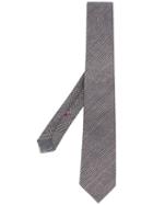 Brunello Cucinelli Plaid Woven Tie - Grey