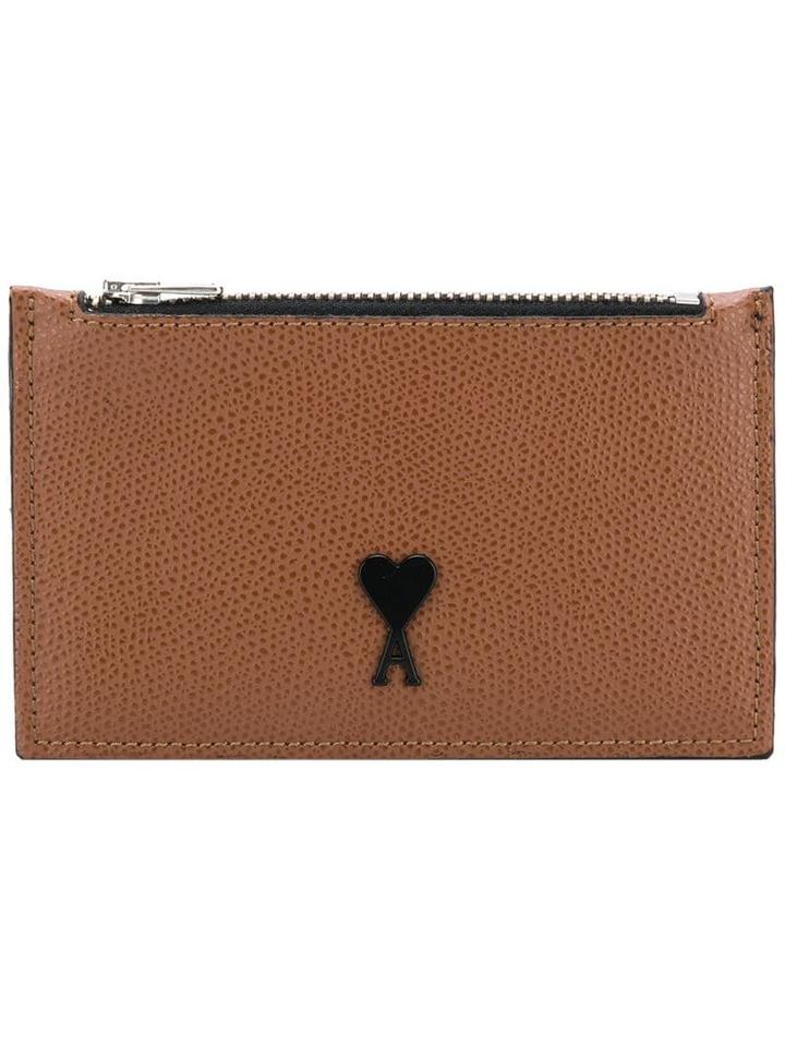 Ami Alexandre Mattiussi Zipped Cardholder - Brown
